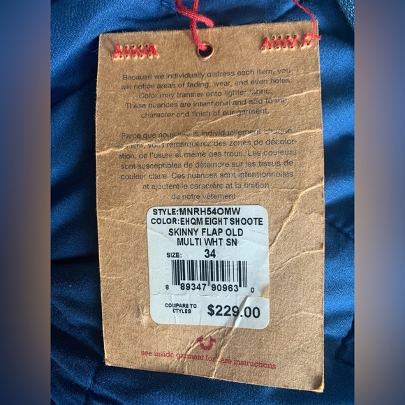 True Religion skinny flap jeans size 34 - Picture 4 of 5